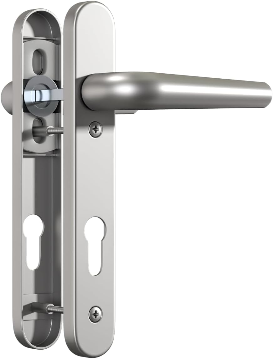 Bwintech 1 Set Black UPVC Door Handle 92mm 210mm Backset 122mm Screw Hole