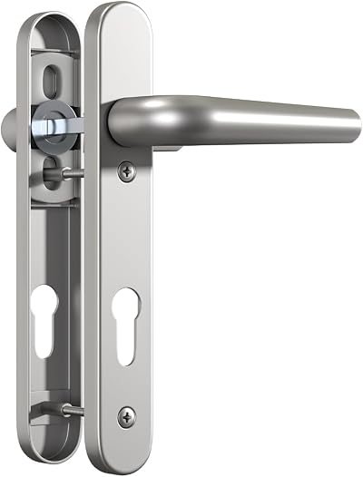 Bwintech 1 Set Black UPVC Door Handle 92mm 210mm Backset 122mm Screw Hole