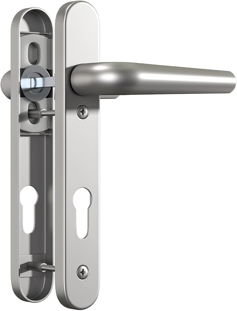 Bwintech 1 Set Black UPVC Door Handle 92mm 210mm Backset 122mm Screw Hole