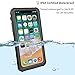 iPhone X Waterproof Case, SunbaYouth IP68 Certified Sensitive Fingerprint, Built-in Screen Drop Resistance Fully Sealed Shock Dirt Snow Proof Cover Waterproof Case for iPhone X (Black)