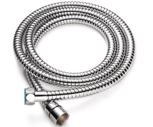 Beautifulhouse Cloth Diaper Toilet Sprayer Kit, Chrome Hand Held Bidet Shattaf, Metal Hose, T-Valve (7/8 inch), and Mounting Clip Attachment Adapter