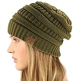 Unisex Winter Chunky Soft Stretch Cable Knit Slouch