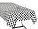 Oojami Pack of 6 Black & White Checkered Flag Table Cover Party Favor/Checkered Tablecloth/Disposable Checkered Racing Table Cover, 54