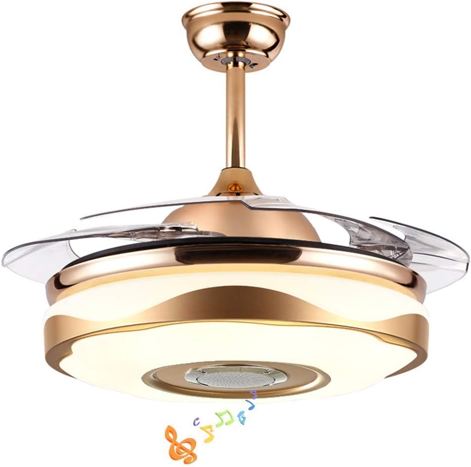 Abanicos de techo modernos de 36 pulgadas con luz Smart Bluetooth