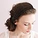 Lace Flower Headband - Lace Hairband Black Flowers Head Wrap Women's Classic Hairband Hair Accessory (Coffee Strip)