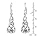 Irish Celtic Heart Claddagh .925 Sterling Silver Dangle Earrings
