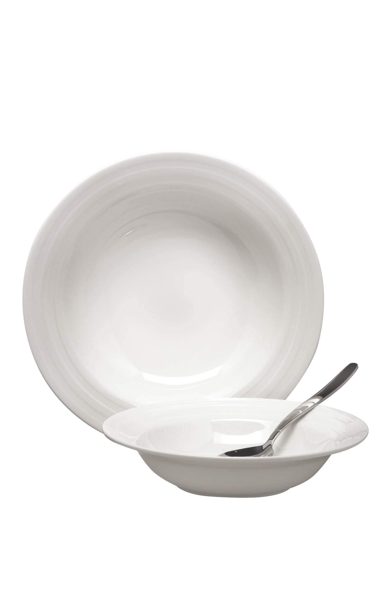 Elia Essence Bone China Rimmed Pasta Bowl 280mm 90cl (Pack of 6)