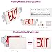 Ultra Slim Red Combo Exit Sign with Emergency Lights,120-277V Double Face LED Combo Emergency Light with Adjustable Two Head and Backup Battery Commercial Grade, UL Certified, 5 Years Warranty- 2 Pack