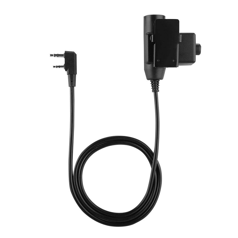 Elprico Headset Cable, 2 Pin Type Connector U94 PTT Cable, Z Tactical Noise Reduce Headsets Cable Fit for UV5R