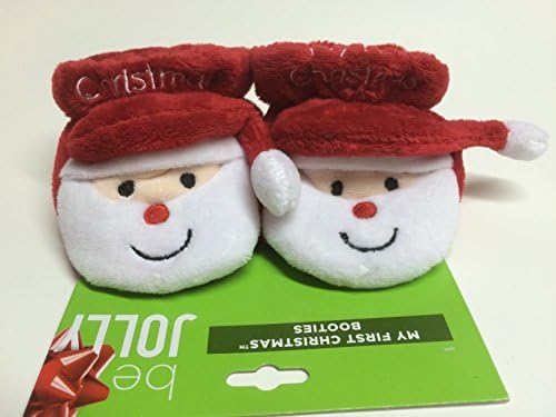 Baby's First Christmas Booties/socks/slipper/shoes (Adorable Santas!) "My First Christmas"
