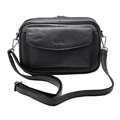 Mens Handbag Cowhide Leather Messenger Bag Organizer Checkbook Wallet