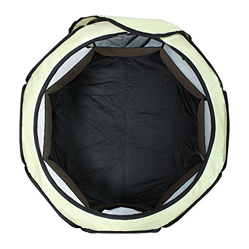 penobon Portable Foldable Pet Playpen, Exercise Kennel Removable Security Mesh Cover Indoor/Outdoor Tent，Pet Soft Side Play Yard - Thumbnail 4