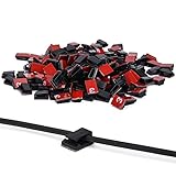 200 Pcs Adhesive Cable Clips, Oziral Car Cable Organizer, Cable Wire Management, Drop Cable Clamp Wire Cord Tie Holder for Car, Office and Home