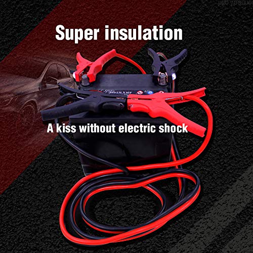 NoOne Jumper Cable 4 Gauge 18 Feet Booster Cables with LED Light