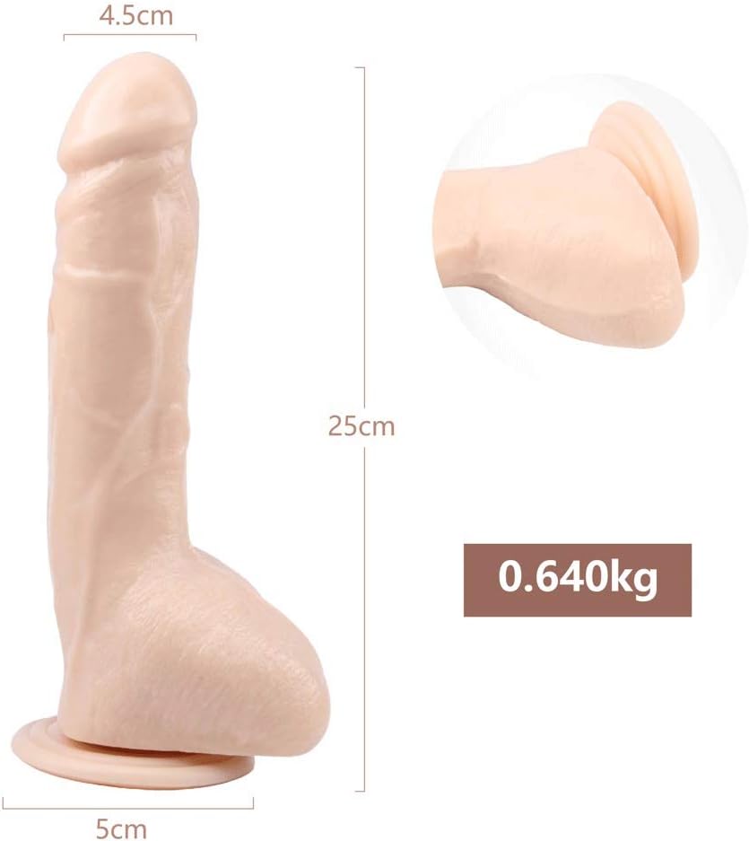 Oppplage 10 Speed Big Realistic Pênňís with USB Charging Soft Artificial Víbrántíng Dídlõ Suction Cup for Women Interesting Party Supplies ( Color : Natural )