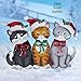 Collections Etc Holiday Cats Garden Stake Christmas Yard Decoration