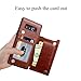 Galaxy Note 8 Wallet Case, MMHUO Premium PU Leather Galaxy Note 8 Case with Credit Card Holder Double Magnetic Buttons Flip Shockproof Protective Cover Samsung Galaxy Note 8 - Brown