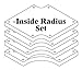 Woodhaven 3655 Inside Radius Set– Durable ½ MDF Templates for Smooth Rounded Corners, 8 Radii from ¾ to 3