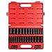 Sunex 5153DD, 1/2 Inch Drive Master Impact Socket Set, Double Deep, 29-Piece, SAE/Metric, 7/16" - 1-1/4", 10mm-27mm, Cr-Mo Steel, Radius Corner Design, Dual Size Markings, Heavy Duty Storage Case