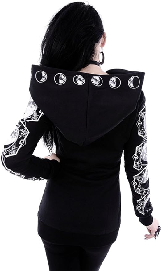 goth lunar hoodie