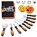 7Felicity Professional Halloween Pumpkin Carving Kit, Anti-Slip Rubber Handle, 9 Piece Stainless Steel Pumpkin Carving Tools Knife Set for Halloween DIY Decoration, with Storage Bag