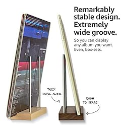 Optage Audio Tabletop Record Holder, Solid Wood Now