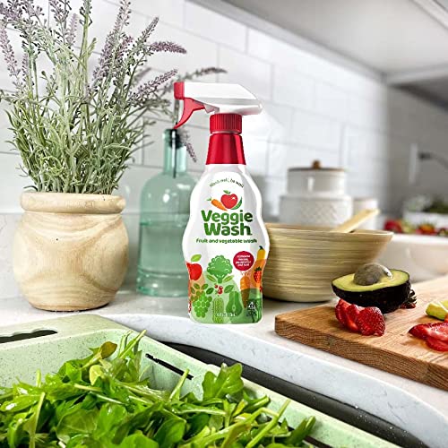 VEGGIE WASH FRUIT & VEGETABLE WASH, PRODUCE WASH AND CLEANER, 16-FLUID OUNCE, PACK OF 2, PACKAGING MAY VARY