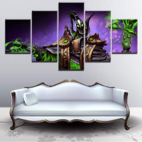 TJJQT Canvas Paintings Canvas Pictures Wall Art Home Decorative 5 Pieces Dota 2 Paintings Hd Prints Game Posters Prints on Canvas