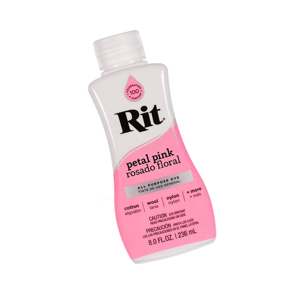 Rit Dye Liquid – Wide Selection of Colors – 8 Oz. (Petal Pink)