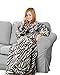 KC Caps Super Soft Fleece Blanket with Sleeves and Pockets, Super Cozy Microplush Wearable Throw for Women and Men Adult Comfy Throw Robe, 53