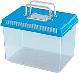 Ferplast GEO Large Plastic Aquarium Tank 6 L Terrarium for Small Animals Blue view 1