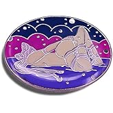 Sexy Princess Purple Enamel Pin Novelty Brooch Buttons Jewelry for Jackets Jeans Backpack Cloth Lapel Bag Hat Gift for Anime Lovers Men Women Girl Boy