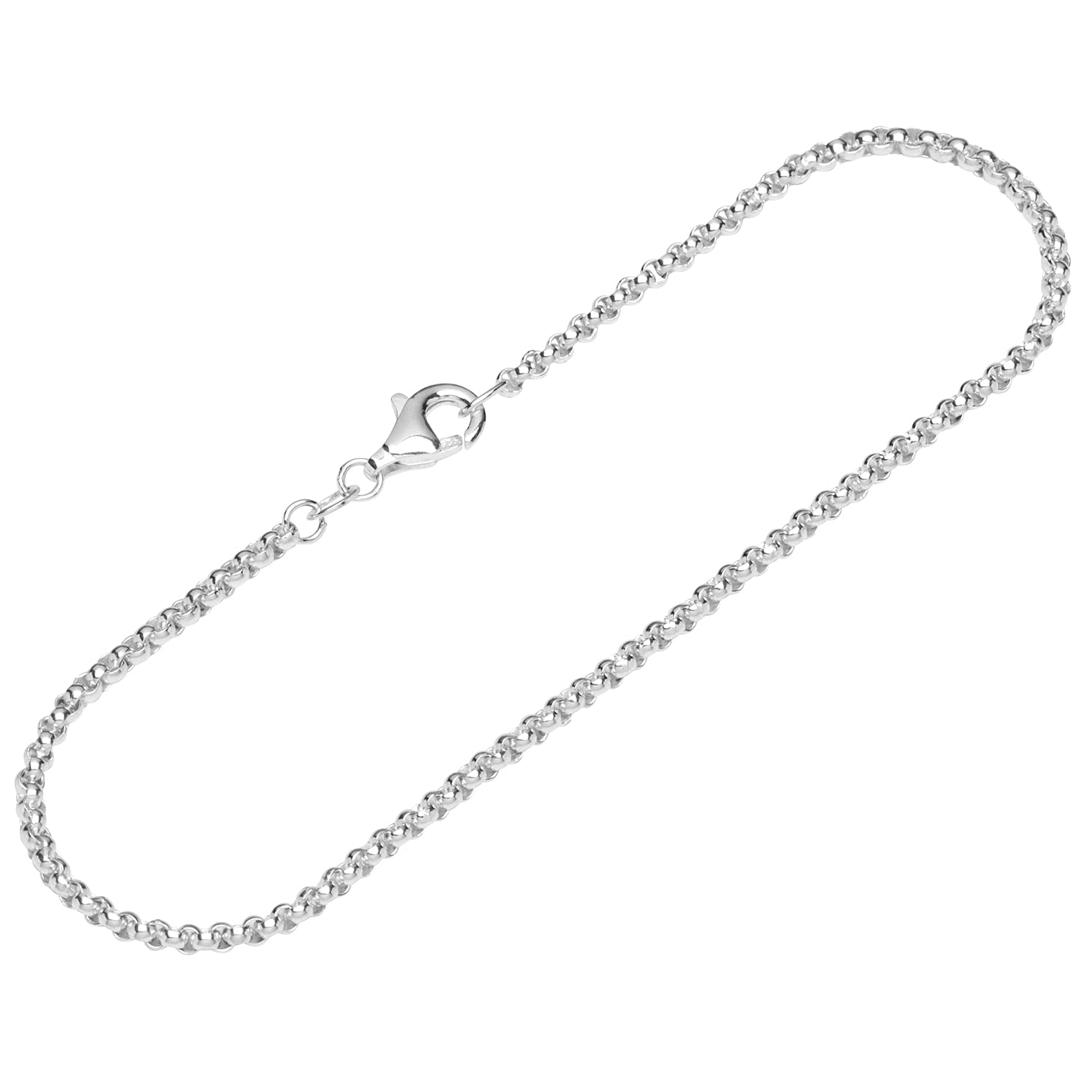 NKlaus bracelet 925 Sterling Silver 19cm pea chain round ladies bracelet chain fine exquisite 12671