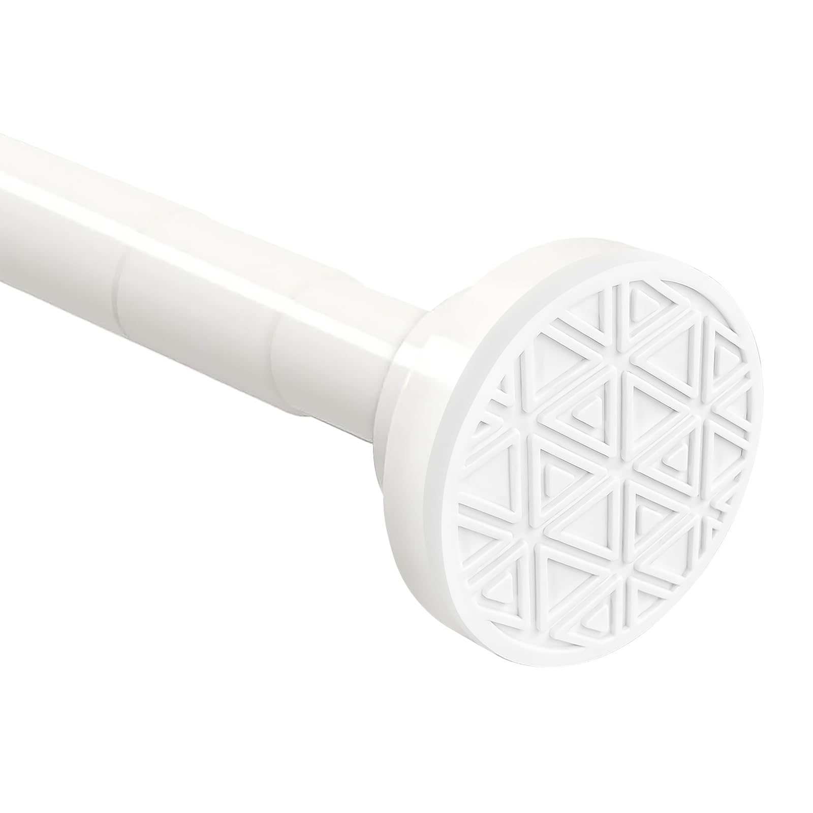 Shower Curtain Rod 48-200cm/18-78inch, Tension Rods for Curtains, Extendable, Nail Free Installation, Non-slip Durable, 304 Stainless Steel, Splice Mounting, for Bathroom Garderobe Kitchen, (White)
