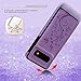 SUPWALL Compatible with Galaxy S10 Case Wallet, Case with Card Holder Embossed Butterfly Slim Folio Leather Cover Shockproof Kickstand with Credit Card Slot Protective Skin for Galaxy S10, Purple