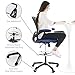 Modway Veer Drafting Chair - Reception Desk Chair - Flip-Up Arm Drafting Chair in Blue