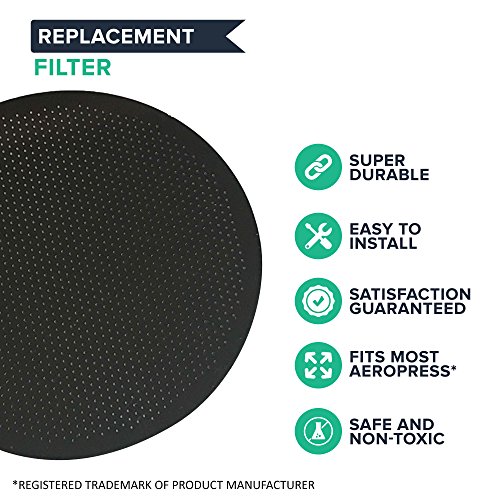 3 Premium Washable and Reusable Coffee Filter, Fits All Aerobie AeroPress Coffee and Espresso Machines, Premium Filtration, by Think Crucial
