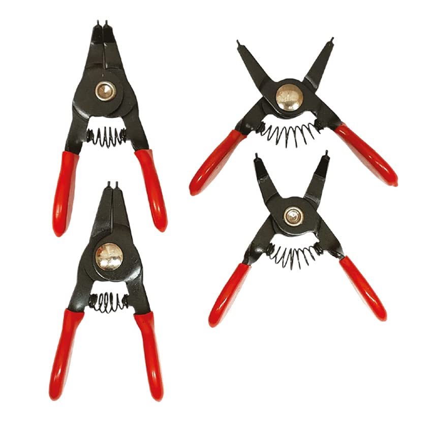 Toolhub 9201 Mini Small Snap Ring Circlip Plier Set Internal & External 4 Pieces