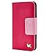 Galaxy S5 Case,by HiLDA,Wallet Case,PU Leather Case,Credit Card Holder,Flip Cover Skin,Galaxy SV I9600[Rose]