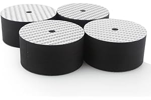 Tertullus 4Pcs Carbon Fiber Speaker Audio Isolation Feet Speaker Spike Pads Turntable Feet Pads Floor Protectors Dampening Pad Amp Feet for Turntable Speaker Subwoofer Etc(40mm×20mm)