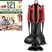 6 Piece Kitchen Cooking Utensils Set With Built-in Stands and Bonus Utensil Holder, Soft Handle, Easy to Grip,with Cooking Ebook