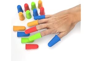 12 Pieces Silicone Hot Glue Gun Finger Caps, 4 Colors Finger Guard Protectors or Hot Glue Wax Rosin Resin Honey Adhesives Scr