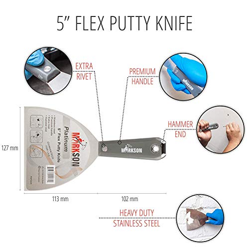 Markson Putty Knife Set Stainless Steel Made 4-piece 1.5",3",4", 5"
