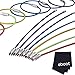 eBoot 2 mm Colored Steel Wire Keychain Cable Key Ring, 14 Pieces