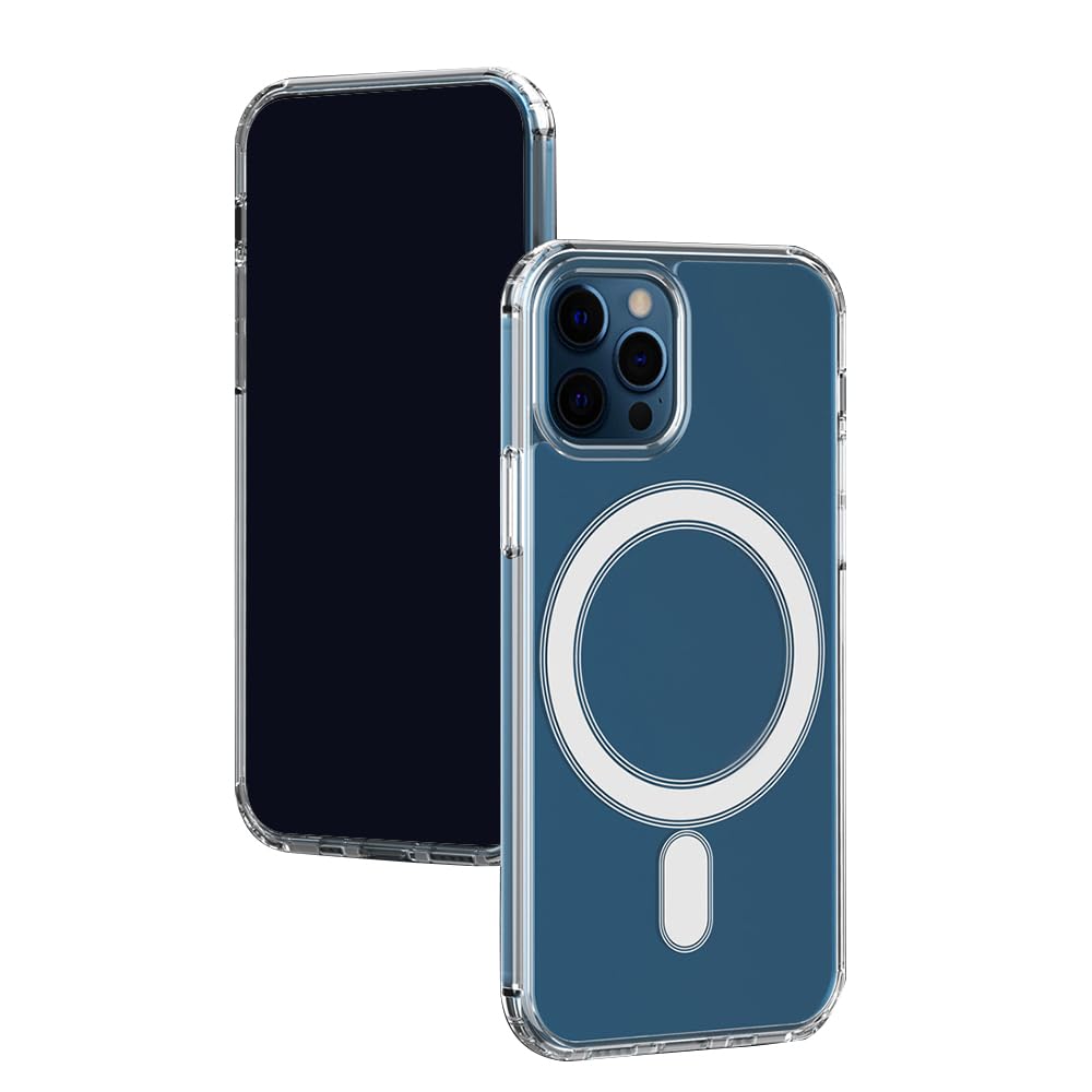 iphone 16 ProMax Transparent [ANTI-YELLOW] clear phone Case with Built-in Ring Holder, 13.5 cm x 7 cm. Compatible with [MagSafe]