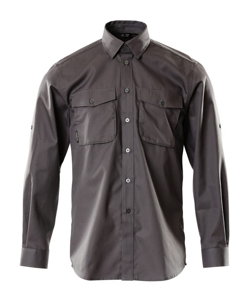 Mascot 12004-530-18 Greenwood Crossover Modern Fit Shirt, Size 37-38, Dark Anthracite