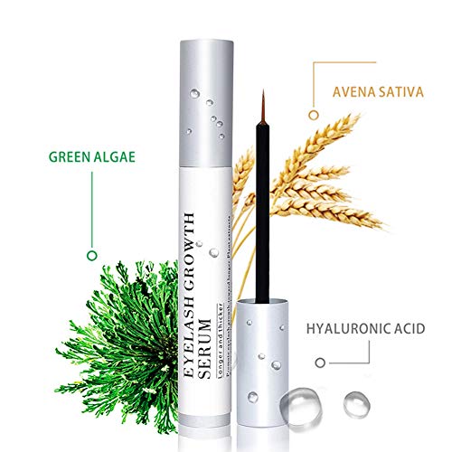 Eyelash Growth Serum - JUNING 5ml Natural Eyelash Growth Enhancer Nourishing and Natural Ingredients Boost Rapid Growth for Any Kind of Lash and Brow to get Thick Looking Lashes and Eyebrows - Thumbnail 4
