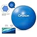CPOKOH Exercise Ball Anti-Burst Non-Slip Extra Thick Massage Fitness Ball for Yoga,Pilates,Workout, Balance, Therapy, Desk Chair with Foot Pump (Gray, 65cm) (Blue, 75cm)