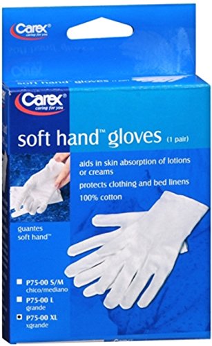 Carex Soft Hand Gloves X-Large P75-00 1 Pair (Pack of 4)