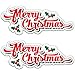 Bigtime Signs Merry Christmas Reflective Holiday Car Magnet with Printed Holly - Reflective Automotive Holiday Decoration - for Fridge or Car (4.25